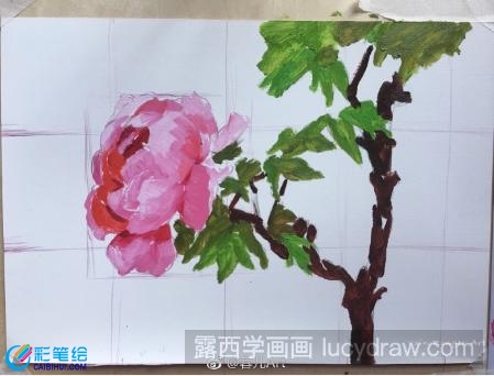 油画牡丹花的画法步骤